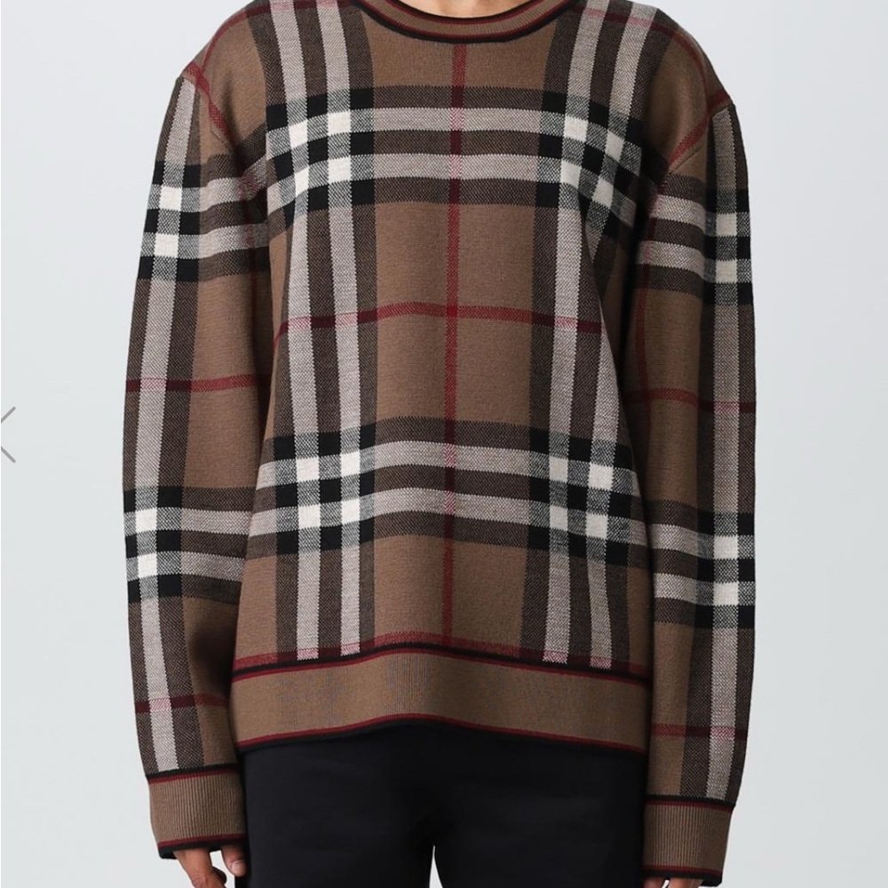 Burberry Tan and Red Knit Top - Picture 5 of 5